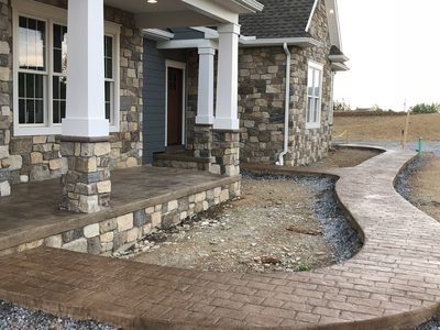 Stamped Entry Walkway