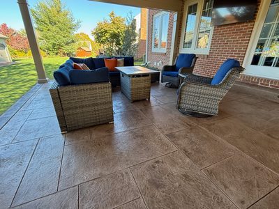 Covered Stamped Patio
