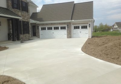 Broom-Finish Residential Driveway