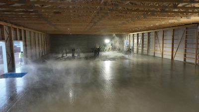 Polished Commercial Warehouse Floor Pour