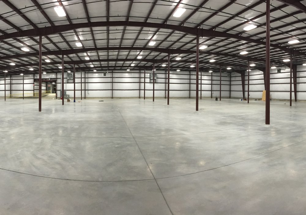 large concrete floor space